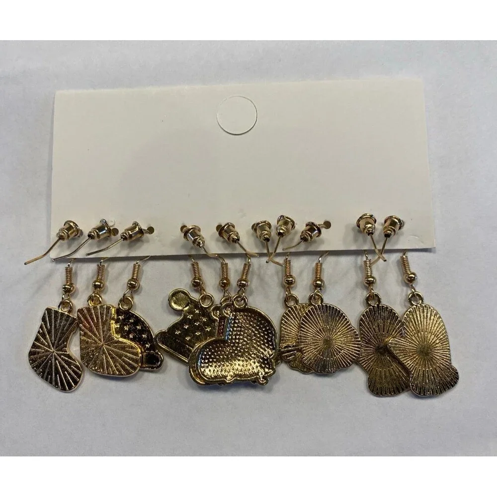 Christmas‎ Jewelry Earrings Santa St Nick Mittens Stocking Stuffer Gift for Her